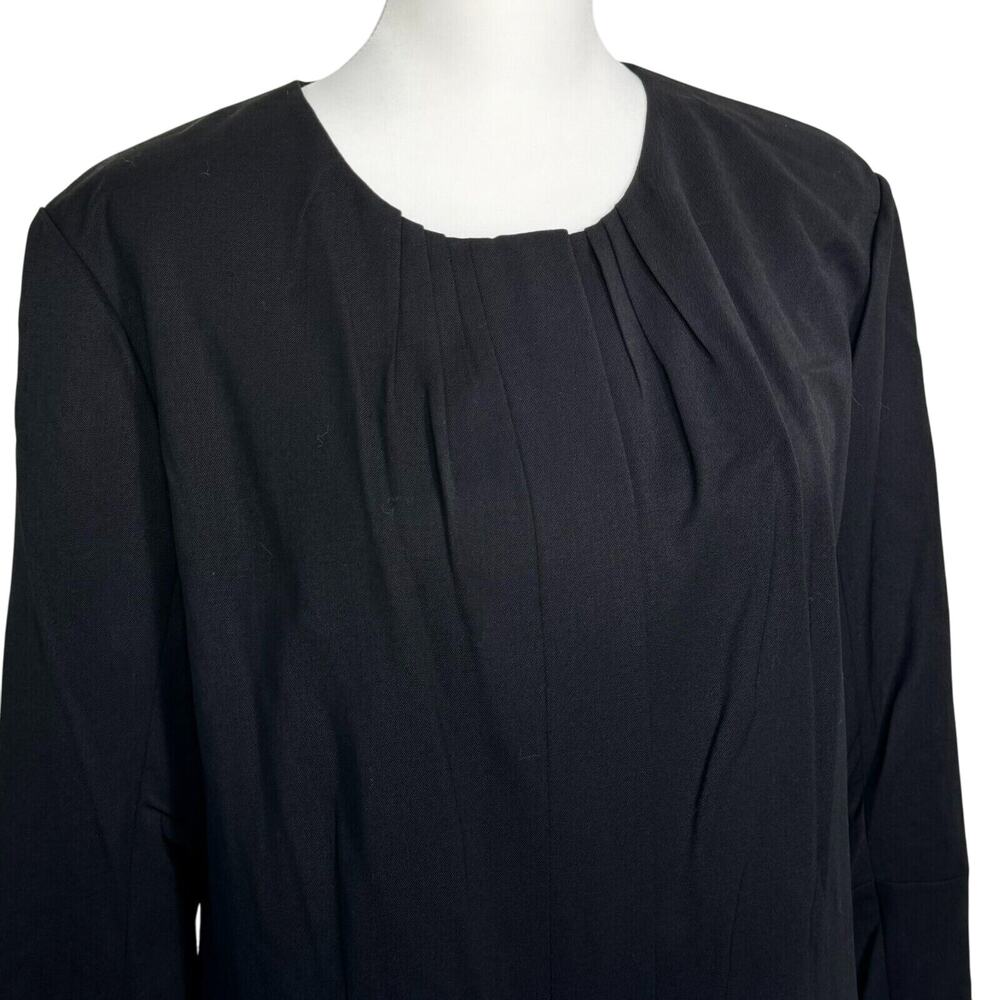 ELLEN TRACY NWT Women's 16 Black Wool Hidden Zipper Blazer Jacket Formal‎ $398